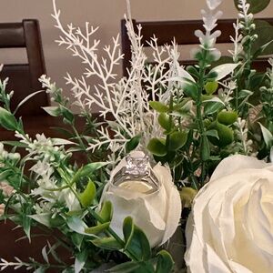 Elegant White and Green Floral Arrangement
